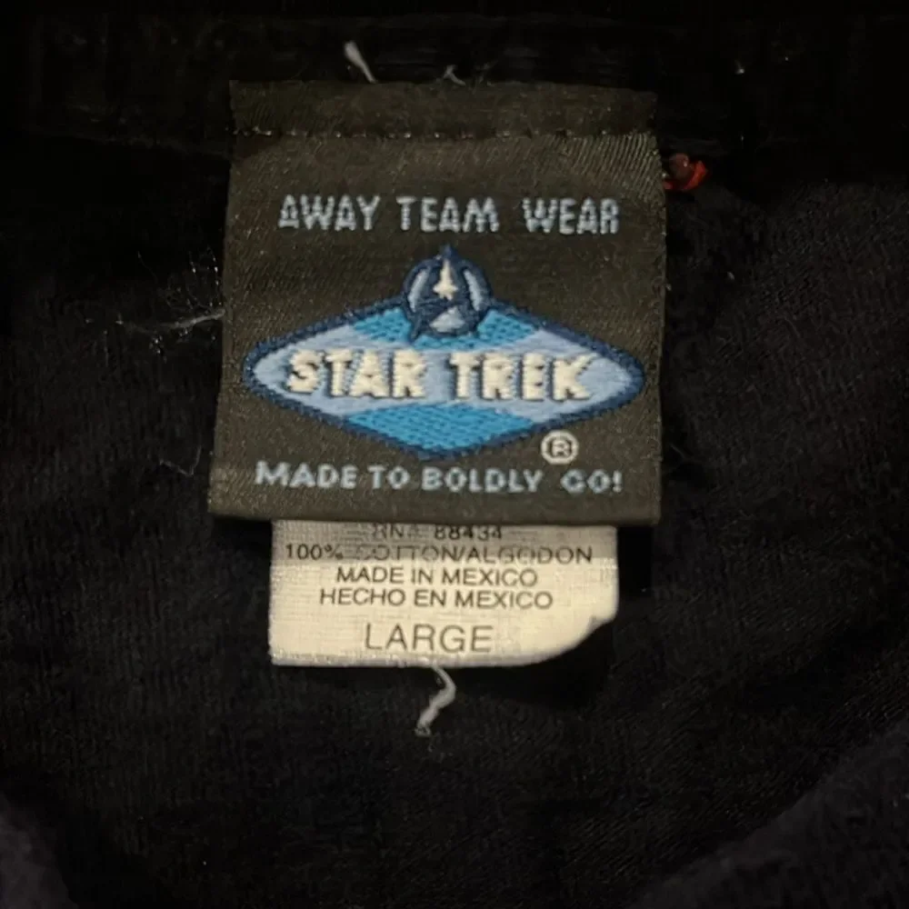 Vintage 1999 Y2K Star Trek Tie Dye graphic Tshirt, size L - Picture 5 of 5